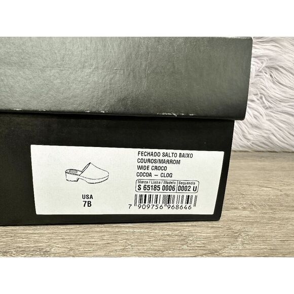 Aqua Women's Croc Embossed Clogs - Cocoa 7B - Picture 5 of 5